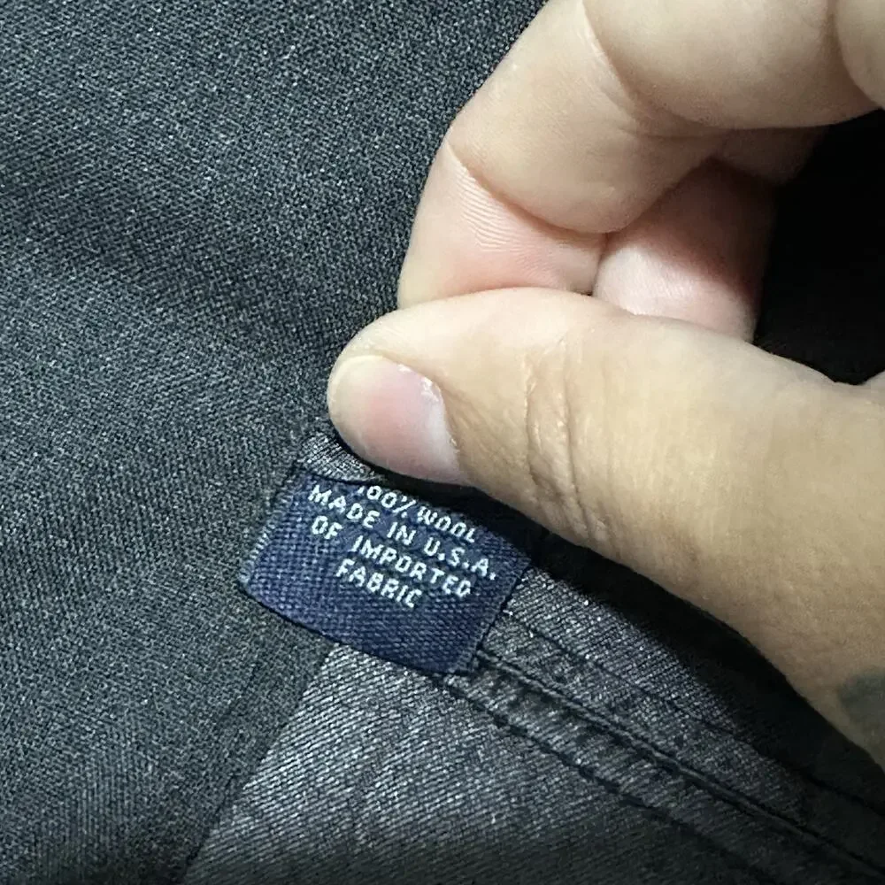 Vintage Brooks Brothers BrooksEase Blazer Mens Size 43L Gray Sport Coat Wool USA